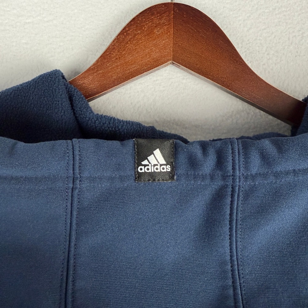 Adidas Basketball Club Hoodie Mens 2XL Navy Blue ClimaWarm Pullover EC6233 - Picture 9 of 13